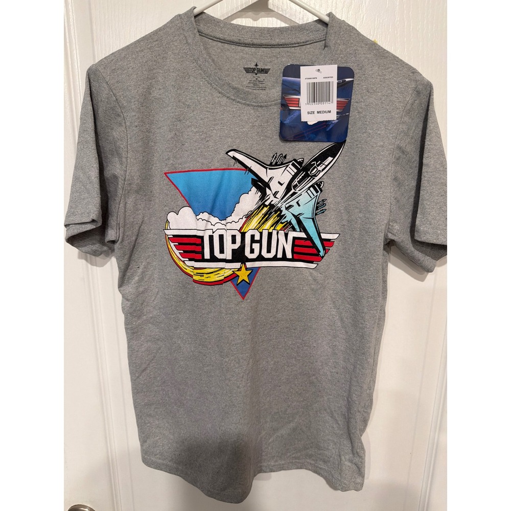 Top Gun Maverick Graphic T-Shirt Mens Medium Gray Short Sleeve Fighter Jet Movie